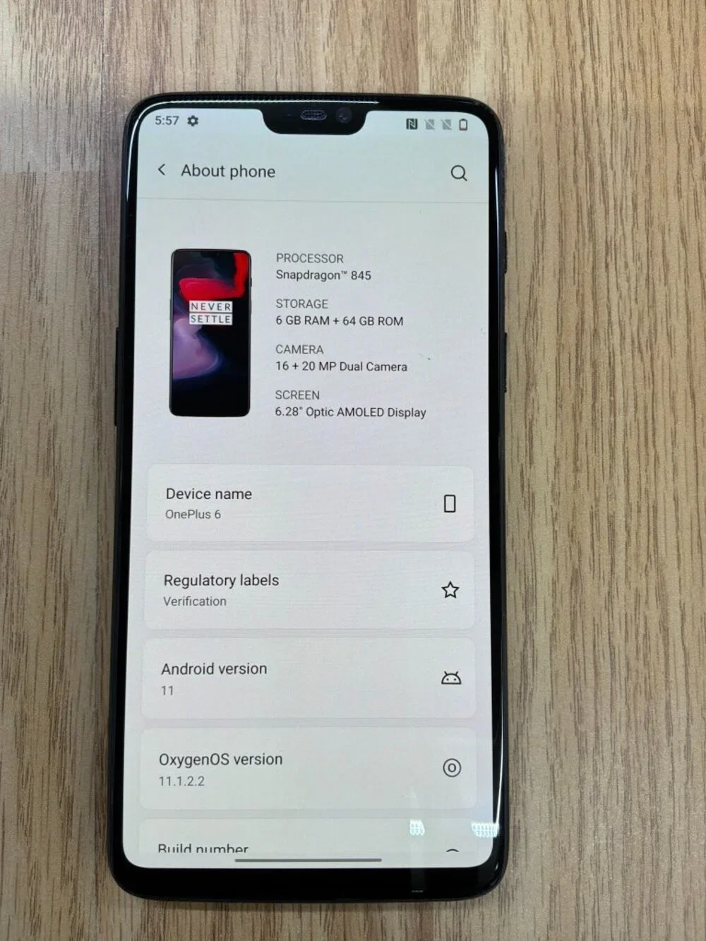 OnePlus 6 64GB Unlocked Android Smartphone 6GB RAM Snapdragon 845